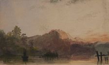 View of a Mountain, mid 19th century. Creator: Alfred Jacob Miller
