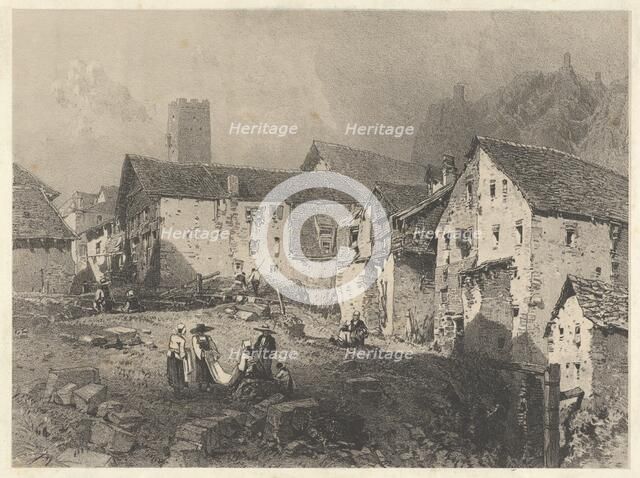 View of a Mountain Village, ca. 1829-33. Creator: Godefroy Engelmann.