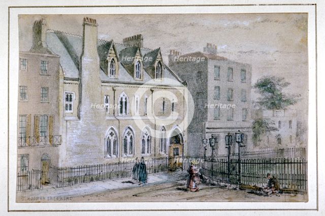 View of a nunnery in Osnaburgh Street, London, c1830.                                Artist: Thomas Hosmer Shepherd