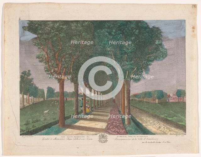 View of a avenue in the vicinity of the Dammtor in Hamburg, 1783. Creator: Anon.