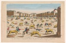 View of a bullfight on the Plaza Mayor in Madrid, 1759-c.1796. Creator: Louis-Joseph Mondhare
