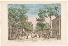 View of a boulevard in Paris seen from Porte du Temple, 1745-1775. Creator: Anon