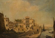 View of a Bridge in Venice, 1701-1768. Creator: Follower of Canaletto (Giovanni Antonio Canal)