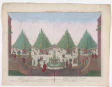 View of a cypress garden in Constantinople, 1742-1801. Creator: Anon