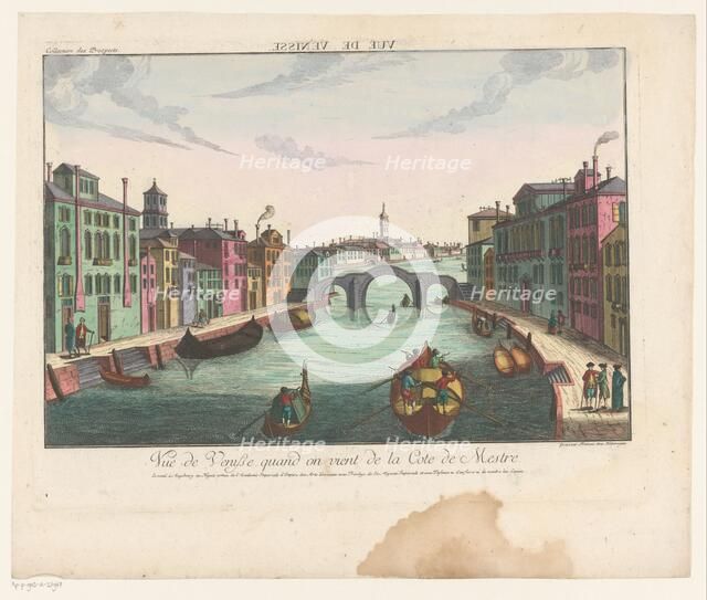 View of a canal in Venice, 1755-1779. Creator: Franz Xavier Habermann.