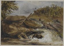 View of a cataract, Karamata, 1842-43. Creator: Edward Alfred Goodall