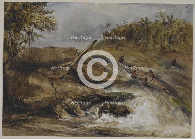 View of a cataract, Karamata, 1842-43. Creator: Edward Alfred Goodall.