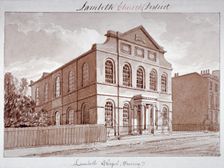 View of a chapel on York Road, Lambeth, London, 1828. Artist: John Buckler