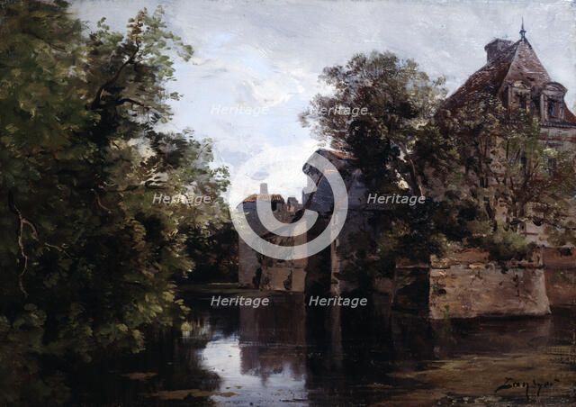 'View of a Chateau Built Under Louis XIII, Saint Loup', 1882. Artist: Emmanuel Lansyer