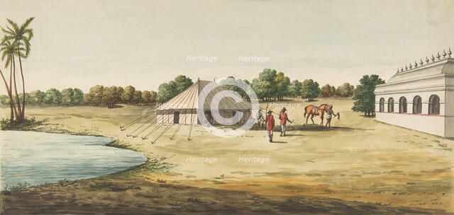 View of a Chaudézie in the interior of an English traveller's tent, ca. 1828-30. Creator: Anon.