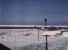 View of a Chicago and Northwestern railroad freight house, Chicago, Ill., 1942. Creator: Jack Delano