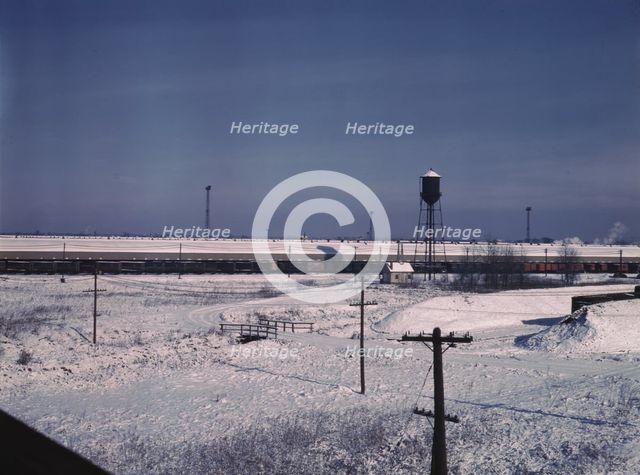 View of a Chicago and Northwestern railroad freight house, Chicago, Ill., 1942. Creator: Jack Delano.