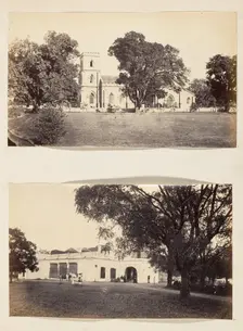 View of a Church and Grounds, 1850s. Creator: Unknown