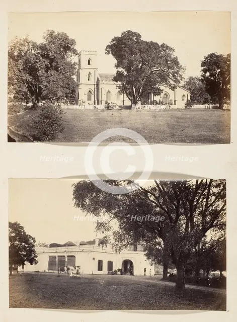 View of a Church and Grounds, 1850s. Creator: Unknown.