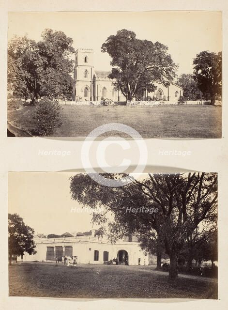 View of a Church and Grounds, 1850s. Creator: Unknown.