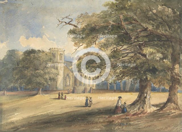 View of a Churchyard, Southborough, Kent, 1837. Creator: Anon.
