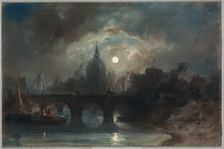 View of a City at Night, 1831. Creator: Camille Roqueplan (French, 1803-1855)