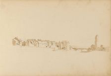 View of a city on a river, 1820-1896. Creator: Kasparus Karsen