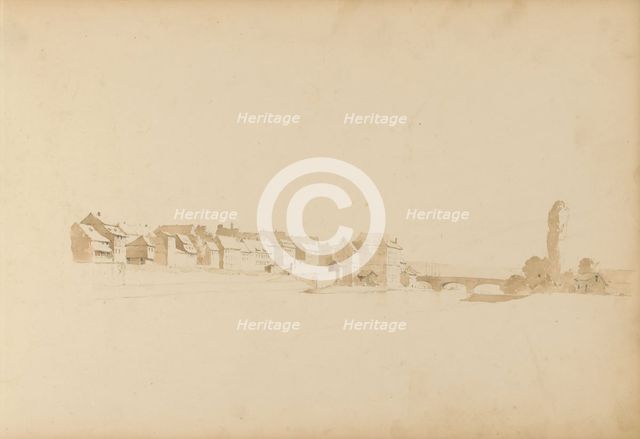 View of a city on a river, 1820-1896. Creator: Kasparus Karsen.