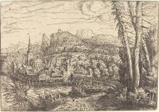 View of a City near a River, 1553. Creator: Hans Sebald Lautensack