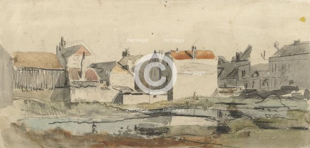 View of a city under construction, 1822-1895. Creator: Carel Jacobus Behr.