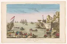 View of a coast with a fortress in Malta, 1700-1799. Creator: Anon