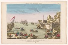 View of a coast with a fortress in Malta, 1700-1799. Creator: Anon