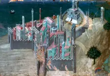 View of a Coastal City c1300-1348. Artist: Ambrogio Lorenzetti