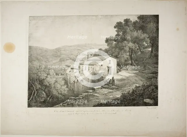 View of a Convent on the Site of the House of Horace, c. 1817. Creator: Claude Thiénon.