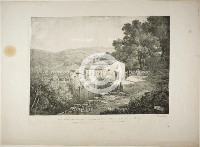 View of a Convent on the Site of the House of Horace, c. 1817. Creator: Claude Thiénon.