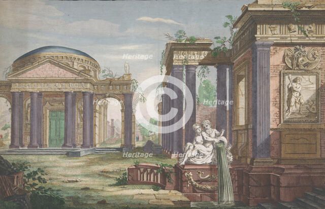 View of a Corinthian Temple, 1700-1799. Creators: Anon, François-Philippe Charpentier.