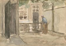 View of a courtyard from the artist's studio in Kazernestraat in The Hague, 1834-1903. Creator: Jan Hendrik Weissenbruch