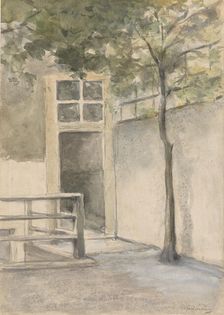 View of a courtyard from the artist's studio in Kazernestraat in The Hague, 1834-1903. Creator: Jan Hendrik Weissenbruch