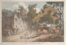 View of a Farm House at Hengar, Cornwall, from "Views in Cornwall", April 12, 1812., April 12, 1812. Creator: Thomas Rowlandson