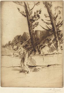 View of a Farm (La ferme des Bordes). Creator: Alphonse Legros