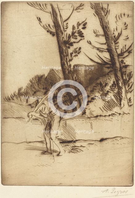 View of a Farm (La ferme des Bordes). Creator: Alphonse Legros.