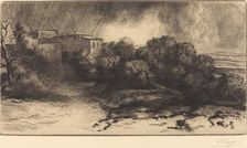 View of a Farm Seen in a Storm (La ferme de Brieux (Effet d'orage)). Creator: Alphonse Legros
