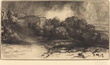 View of a Farm Seen in a Storm (La ferme de Brieux (Effet d'orage)). Creator: Alphonse Legros