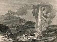 View of a Geyser, or Hot Fountain 7 December 1833. Creator: Unknown