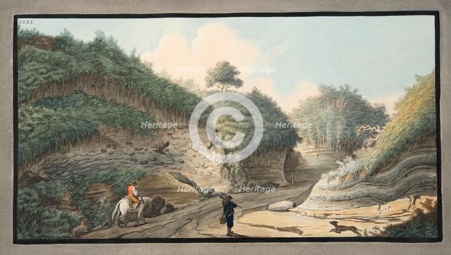 View of a hollow road leading from the Grotto of Pausilipo to Pianura, 1776.