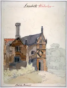 View of a house in Lambeth Marsh, London, c1825. Artist: Anon