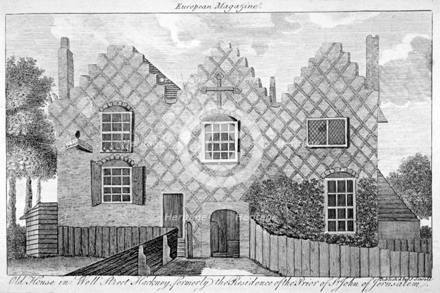 View of a house in Wells Street, Hackney, London, c1800. Artist: Anon