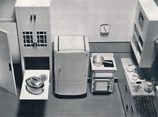 View of a kitchen, designed by H.M.V. Household Appliances 1938
