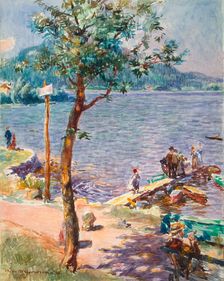 View of a Lake, 1893. Creator: Meixmoron de Dombasle, Charles de (1839-1912)