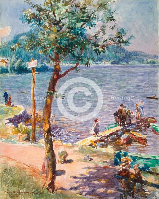 View of a Lake, 1893.  Creator: Meixmoron de Dombasle, Charles de (1839-1912).