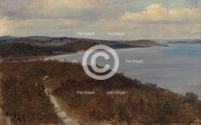 View of a Lake and Ridges, 1883. Creator: Eero Jarnefelt.