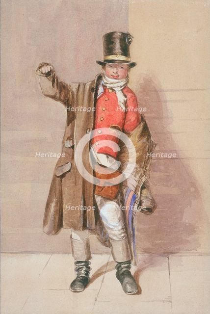 View of a letter carrier, 1866. Artist: Anon