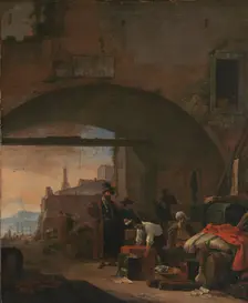 View of a Levantine Port, 1640-1677. Creator: Thomas Wijck