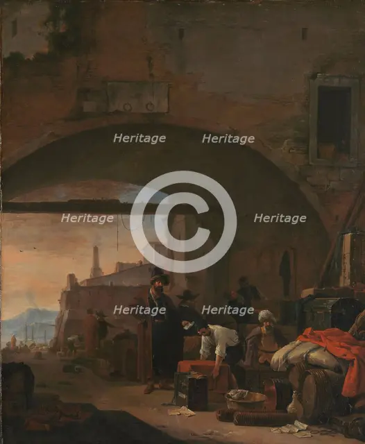 View of a Levantine Port, 1640-1677. Creator: Thomas Wijck.