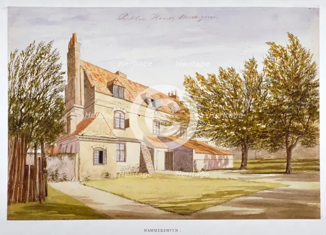 View of a public house, Brook Green, Hammersmith, London, c1820. Artist: Unknown